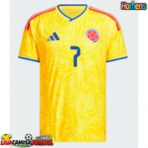 Camisa de Futebol Colômbia Luis Diaz #7 Equipamento Principal Mundo 2026 Manga Curta